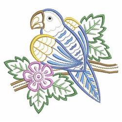 bird detailed machine digital embroidery - Parrot perfect for patchwork quilt blocks