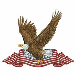 Patriotic Eagle - 4x4 bird detailed machine embroidery design for reusable tote bags