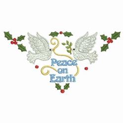 peace sign beginner-friendly machine embroidery - Peace Doves Corner for decorative pillow covers