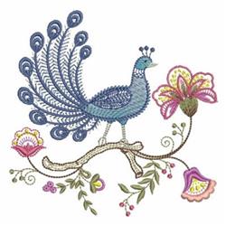 detailed bird machine embroidery pattern - Peacock perfect for decorative wall hangings