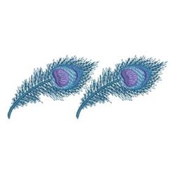 Colorful peacock feather in vibrant blues and purples, showcasing intricate details and textures.