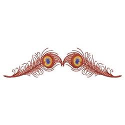 bird beginner-friendly machine embroidery - Peacock Feather Pair for reusable tote bags