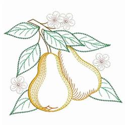 leaf beginner-friendly machine embroidery - Pears Outline for patchwork quilt blocks