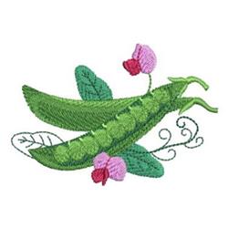pea detailed machine digital embroidery - Peas perfect for Table Linens