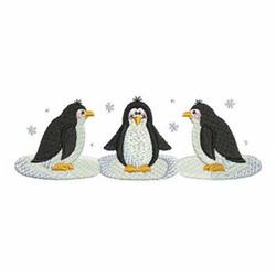 Penguin Border - 5x7 penguin beginner-friendly embroidery design for decorative pillow covers