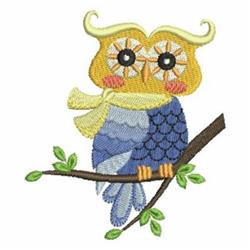 Perched Owl - 4x4 owl detailed machine embroidery design perfect for Baby Blankets