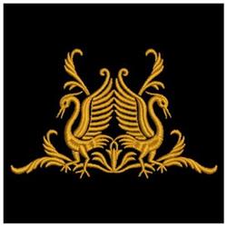 Phoenix Crest - 4x4 bird beginner-friendly embroidery design for Table Linens