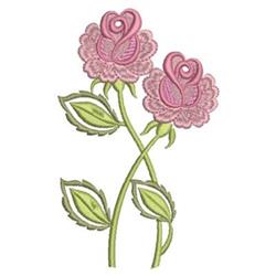 Whimsical pink roses with intricate shading and vibrant green leaves, perfect for spring decor.