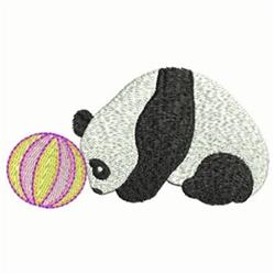 Playful Panda - 4x4 bear beginner-friendly embroidery design for patchwork quilt blocks