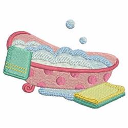 Polka Dot Bath - 4x4 bath detailed embroidery design for Towel Embellishments