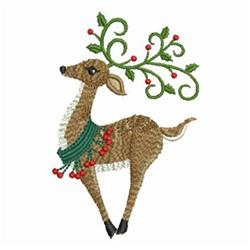 reindeer detailed machine embroidery - Prancing Reindeer for patchwork quilt blocks
