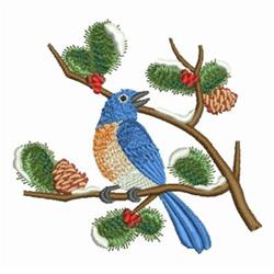 bird detailed machine digital embroidery - Pretty Bird perfect for reusable tote bags