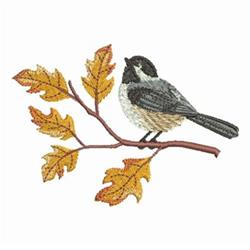 bird detailed machine digital embroidery - Pretty Chickadee perfect for Table Decor