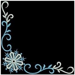 beginner-friendly winter snowflake machine embroidery pattern - Pretty Snowflake for Handkerchiefs