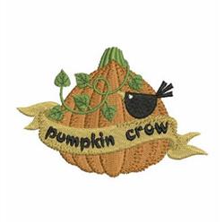 pumpkin detailed machine embroidery - Pumpkin Crow perfect for Seasonal Decor