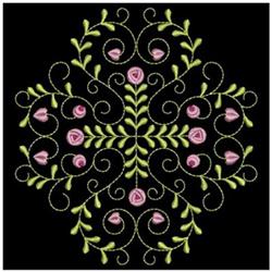 Quilt Block - 4x4 rose beginner-friendly machine embroidery design for Table Linens