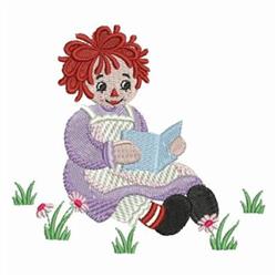 reading detailed machine embroidery - Ragdoll Reading for decorative pillow covers