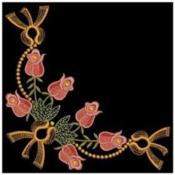 Red Roses Corner - 4x4 rose detailed machine embroidery design perfect for Aprons