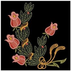 rose detailed machine digital embroidery - Red Roses perfect for reusable tote bags