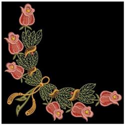 detailed valentine rose machine embroidery pattern - Red Roses for Table Decor