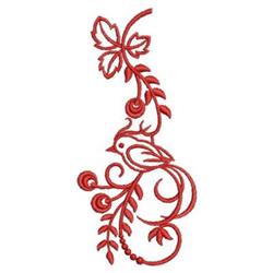 bird redwork machine embroidery - Redwork Bird Border for decorative pillow covers