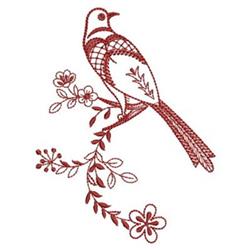 bird redwork machine digital embroidery - Redwork Birds perfect for kitchen tea towels