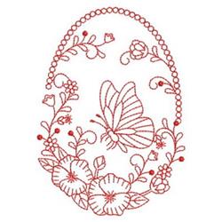 beginner-friendly butterfly redwork machine embroidery pattern - Redwork Butterfly for kitchen aprons