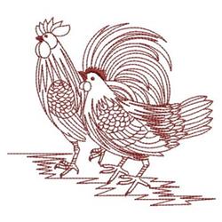 chicken redwork machine embroidery - Redwork Chicken perfect for reusable tote bags