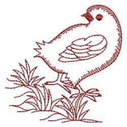 bird redwork machine embroidery - Redwork Chicken perfect for kitchen tea towels