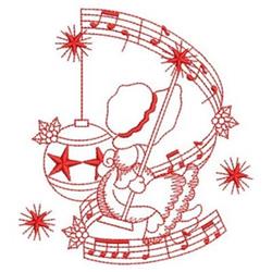 beginner-friendly christmas magic redwork machine embroidery pattern - Redwork Christmas Magic for festive table runners