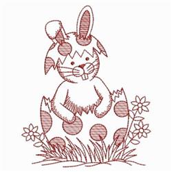 bunny rabbit redwork machine embroidery - Redwork Cute Bunny for kitchen tea towels
