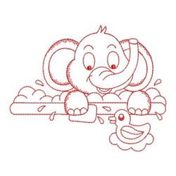 duck redwork machine embroidery - Redwork Elephant & Duck perfect for Nursery Decor