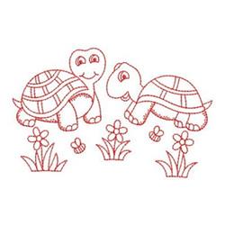 turtle redwork machine embroidery - Redwork Friends Turtles for decorative pillow covers