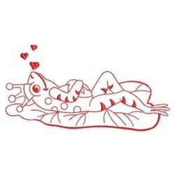 fairy redwork machine embroidery - Redwork Frog Prince for decorative pillow covers