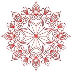 circle redwork machine embroidery - Redwork Quilt Circle perfect for reusable tote bags