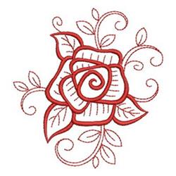 rose redwork machine embroidery - Redwork Rose Bloom perfect for patchwork quilt blocks