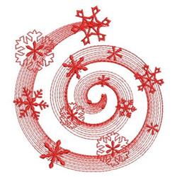 beginner-friendly christmas snowflake redwork machine embroidery pattern - Redwork Snowflake Dance for decorative pillow...