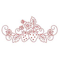 border redwork machine embroidery - Redwork Strawberry Border for Craft Projects