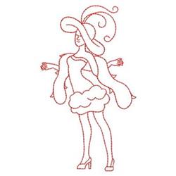 quick stitch setter redwork machine embroidery pattern - Redwork Trend Setter for reusable tote bags