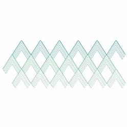 Rippled geometric pattern showcasing sharp diamond shapes and clean lines in soothing greens and blues.