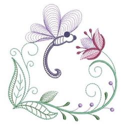 Rippled Dragonfly - 4x4 dragonfly beginner-friendly embroidery design for cute baby onesies