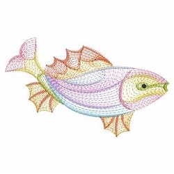 Rippled fish with pastel scales, lively fins, and a fluid design, showcasing a whimsical aquatic theme.