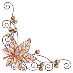 leaf beginner-friendly machine embroidery - Rippled Leaf Corner for decorative wall hangings