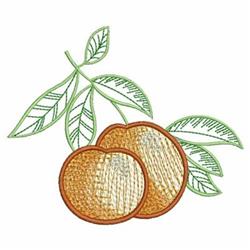 Rippled oranges in vibrant shades of orange and light brown, surrounded by fresh green leaves, capturing summer's essence.