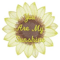 sunflower detailed machine embroidery - Rippled Sunflower for decorative pillow covers