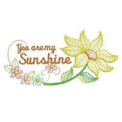 sunflower beginner-friendly machine embroidery - Rippled Sunshine Border for patchwork quilt blocks