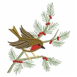 bird beginner-friendly machine embroidery - Robin On A Limb for patchwork quilt blocks