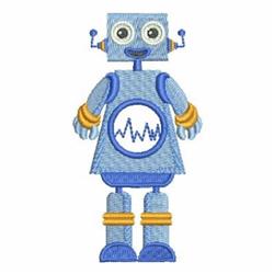 Robot Toy - 4x4 toy beginner-friendly machine embroidery design for reusable tote bags
