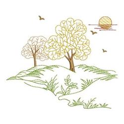 hill beginner-friendly machine embroidery - Rolling Hills for reusable tote bags