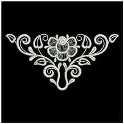 Rose Corner - 4x4 rose redwork machine embroidery design perfect for Table Linens
